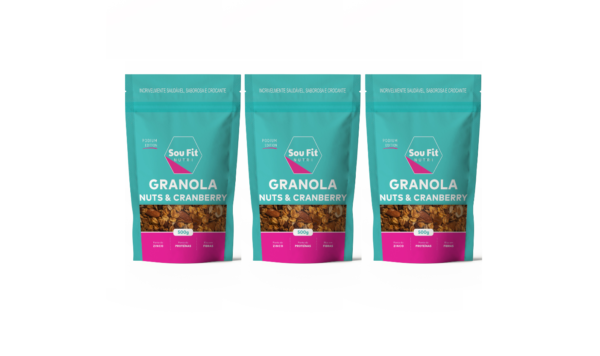 Kit três granolas Nuts&Cranberries - Podium